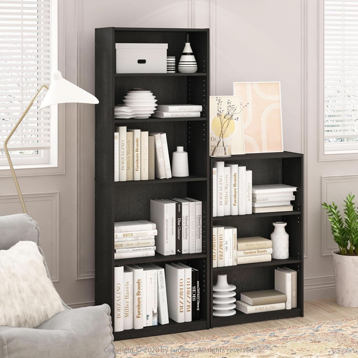 3 Tier Adjustable Bookcase For Home Office Storage