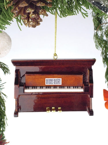 3 inch Brown Upright Piano Ornament