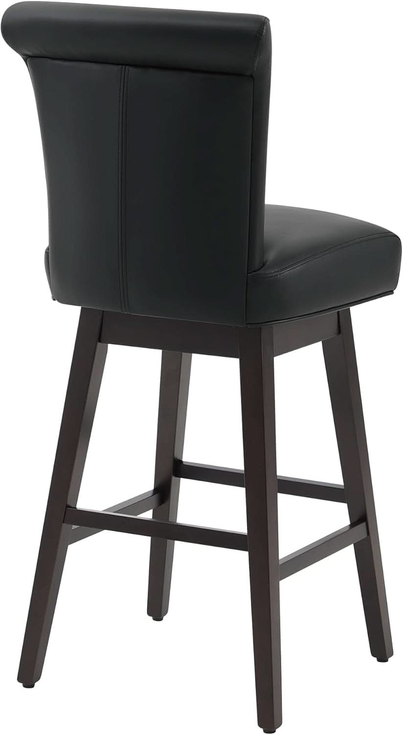 30 Inch Counter Height Swivel Bar Stools Set Of 2 Black