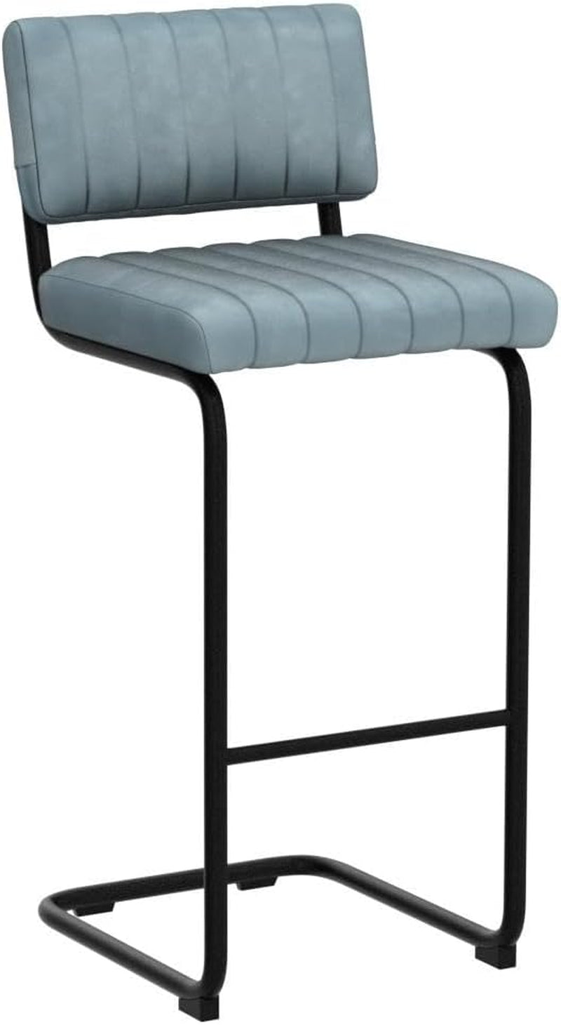 30 Inch Velvet Bar Stools With Tufted Backs, Set Of 2