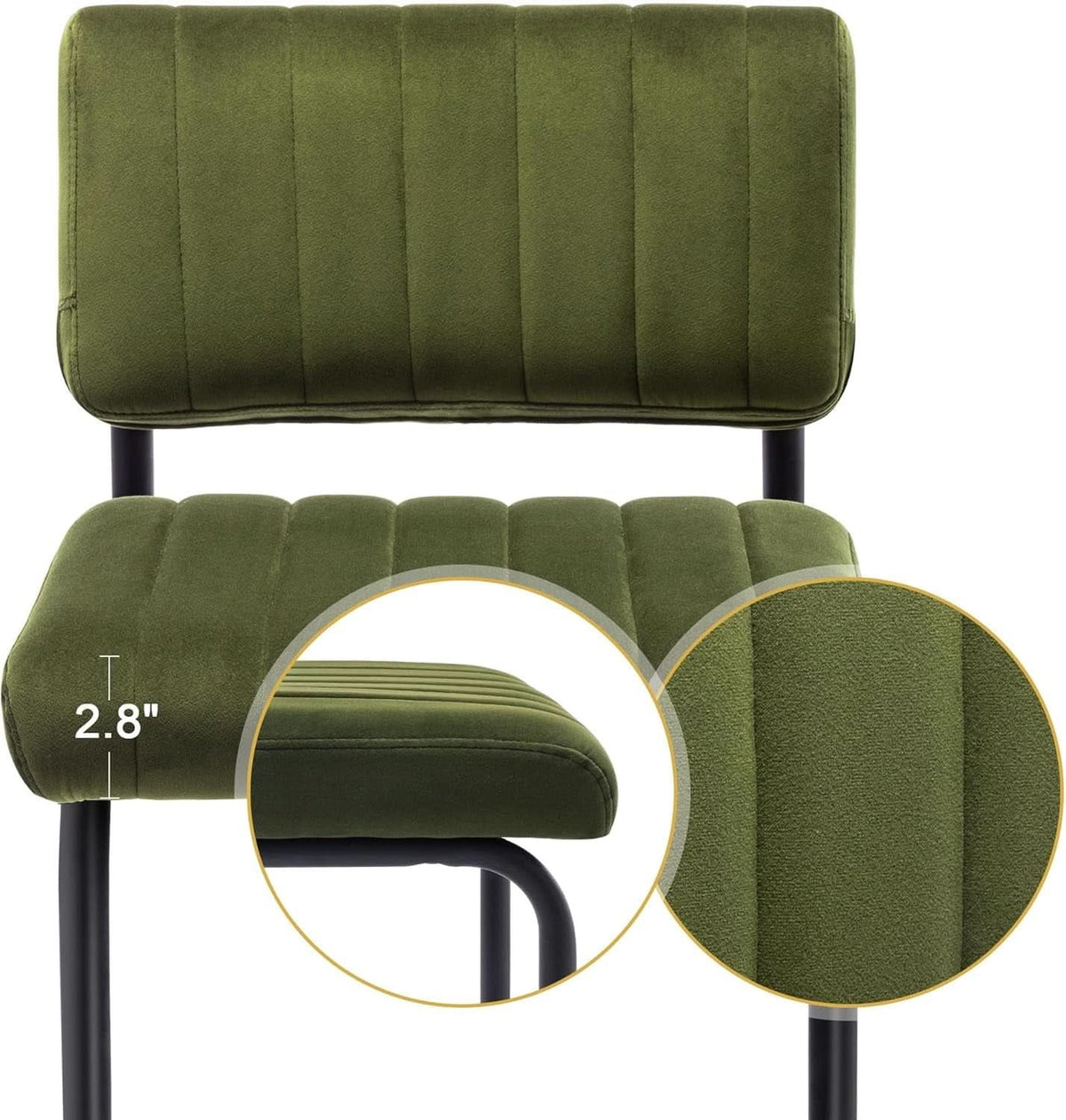 30 Inch Velvet Tufted Bar Stools Set of 2 Kitchen Island