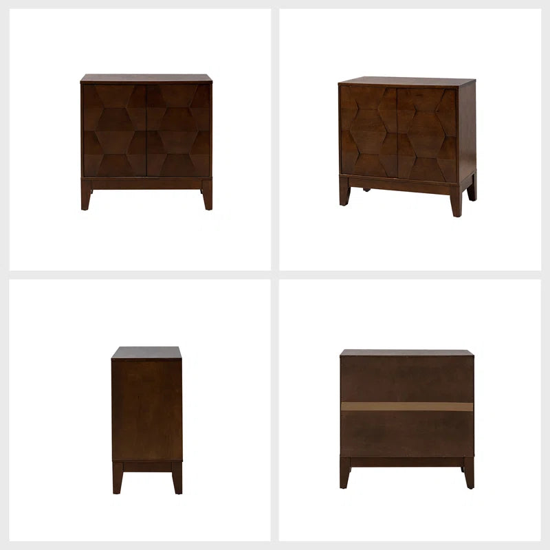 30.6 Inch Contemporary Two Door Storage Cabinet With Adjustable Shelves