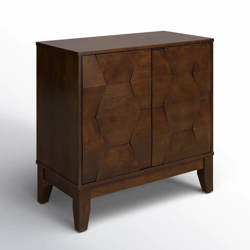 30.6 Inch Contemporary Two Door Storage Cabinet With Adjustable Shelves