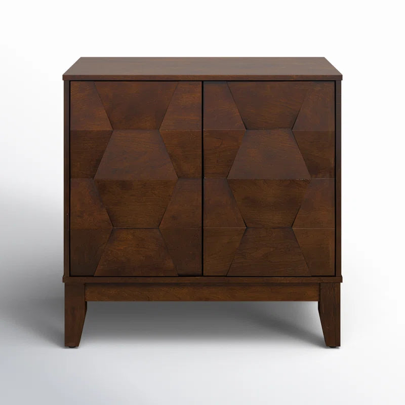 30.6 Inch Contemporary Two Door Storage Cabinet With Adjustable Shelves
