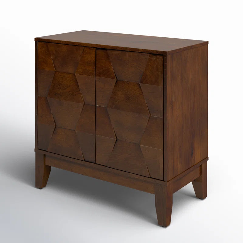 30.6 Inch Contemporary Two Door Storage Cabinet With Adjustable Shelves