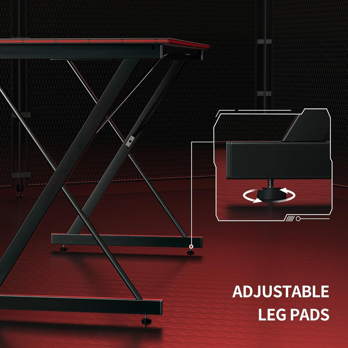 32 Inch Carbon Fiber Gaming Desk For PC Computer Workstation