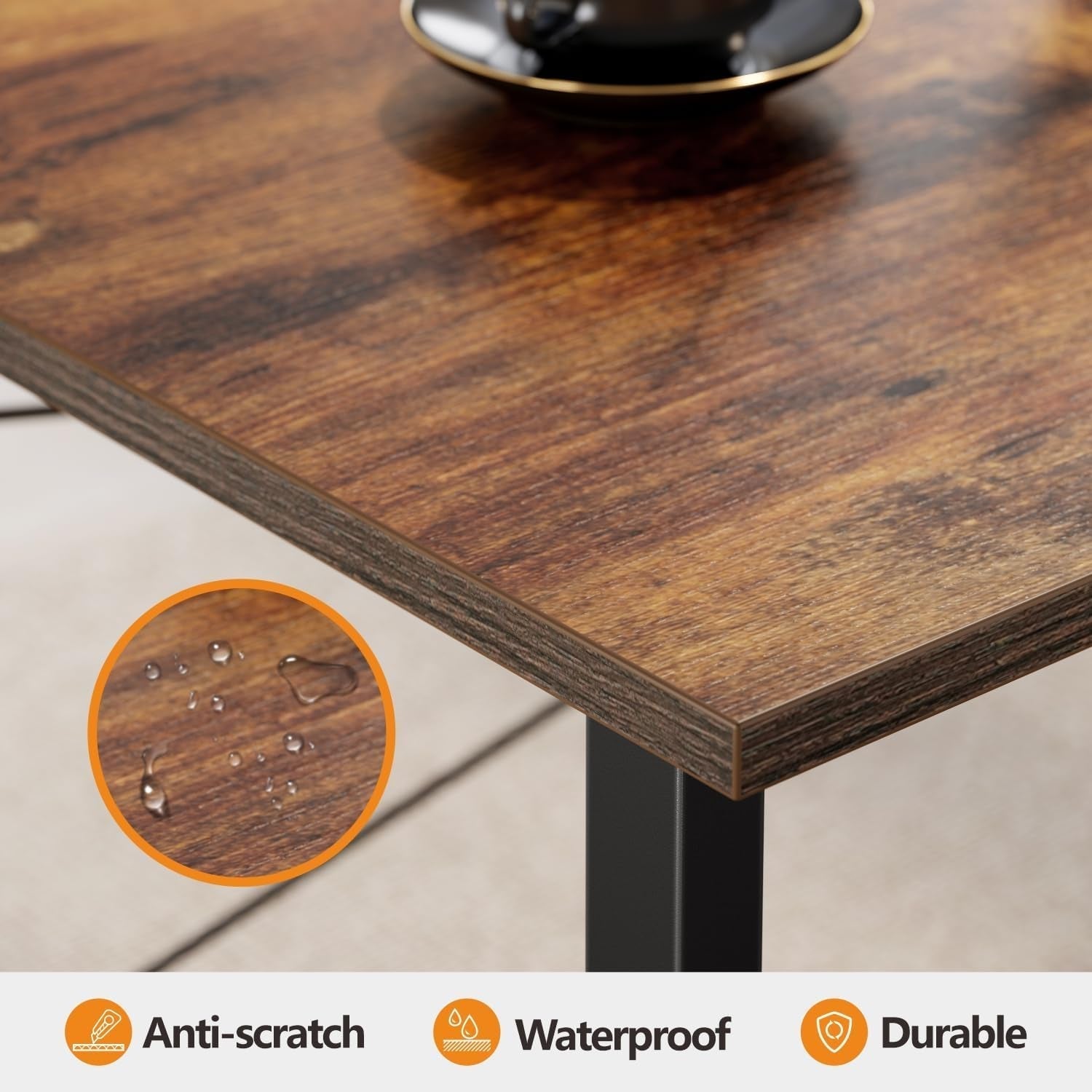 32 Inch Computer Desk Rustic Brown For Small Spaces