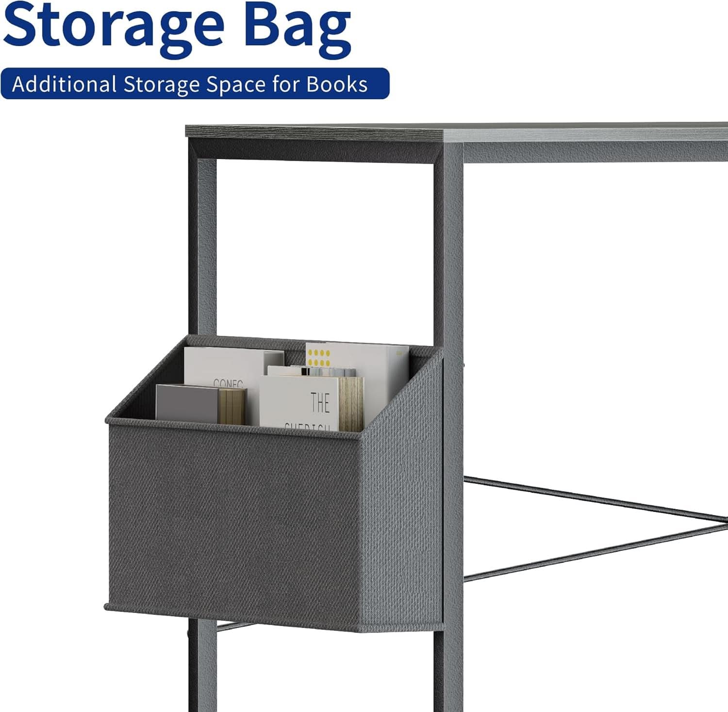 32 Inch Computer Desk With Storage Bag And Headphone Hook