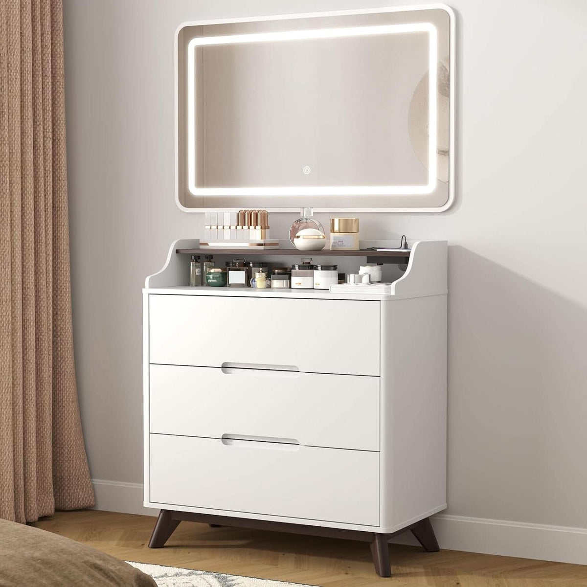 32 Inch Dresser With High Capacity Charging Station