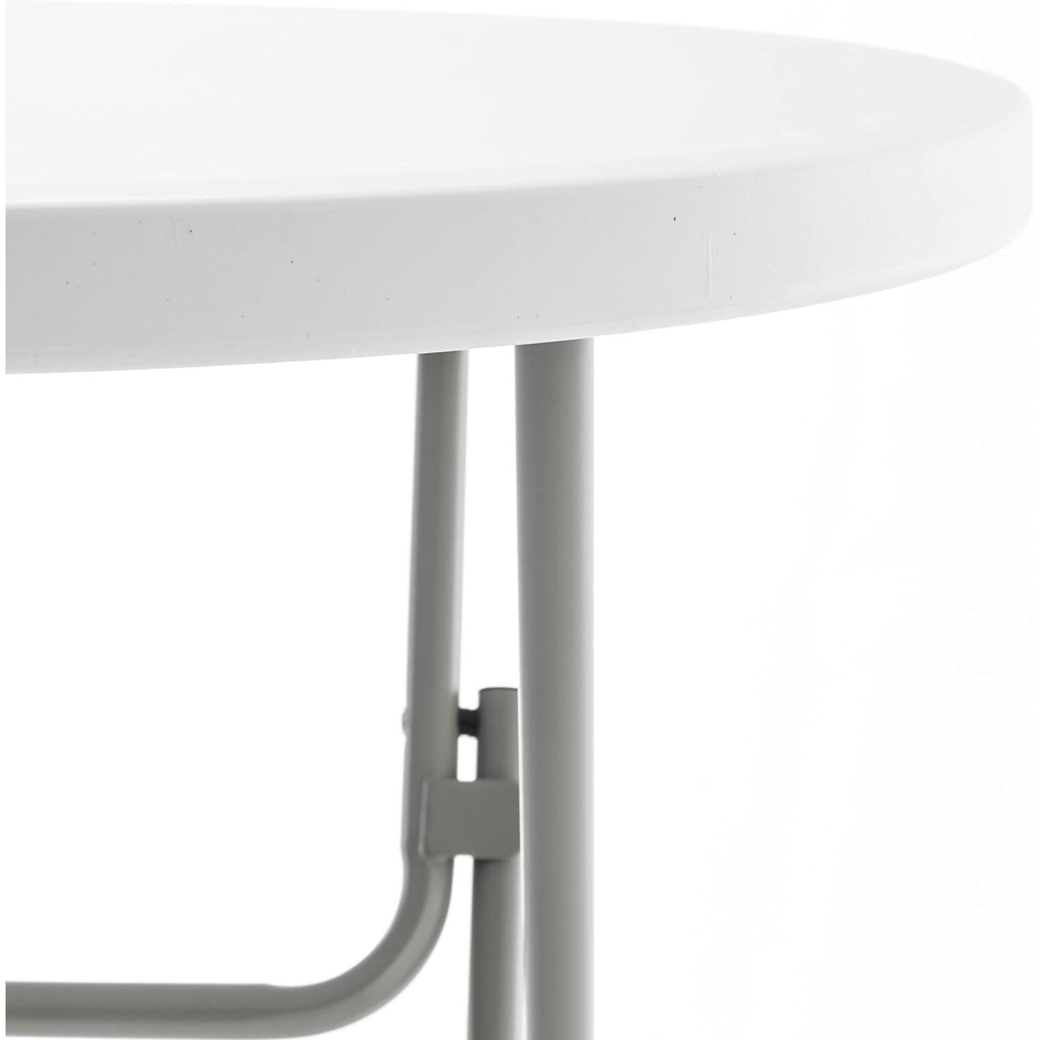 32 Inch Round Bar Height Folding Table White Portable