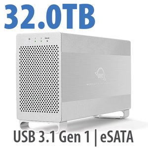 32.0TB OWC Mercury Elite Pro Dual Two-Drive RAID USB 3.2 (5Gb/s) + eSATA External