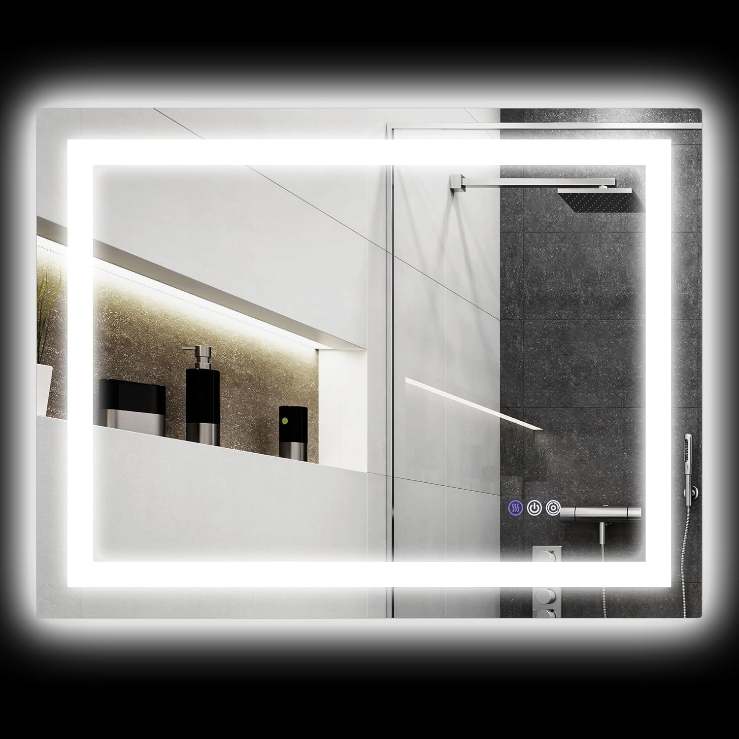 32x24 LED Bathroom Mirror With Anti Fog Dimmable Light