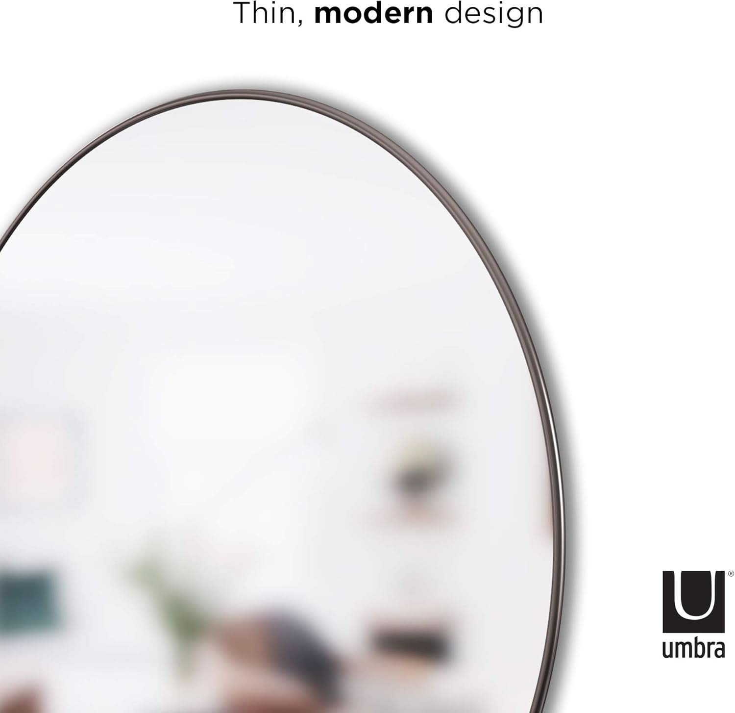 34 Inch Circle Mirror Titanium Finish For Entryways