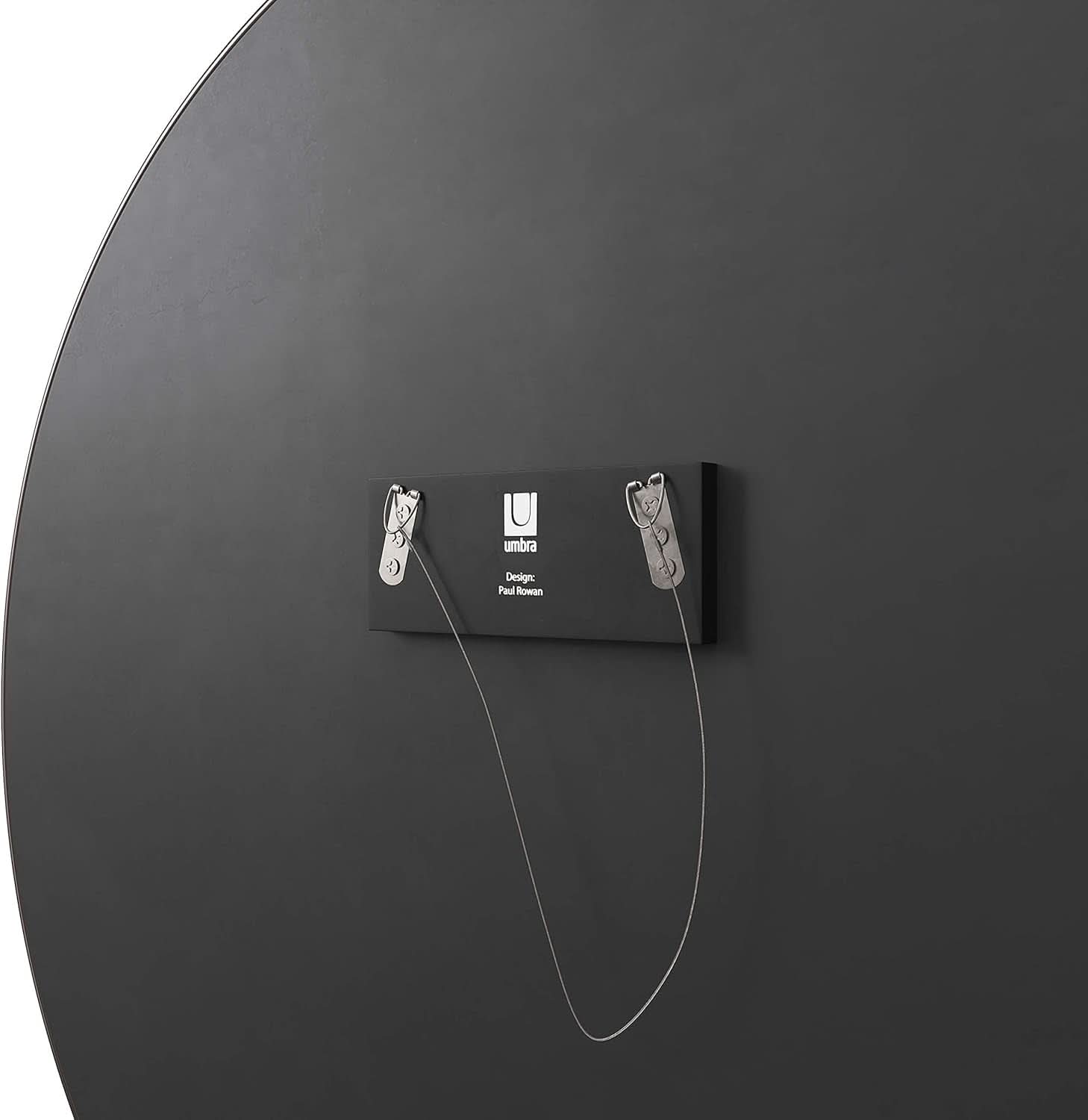 34 Inch Circle Mirror Titanium Finish For Entryways