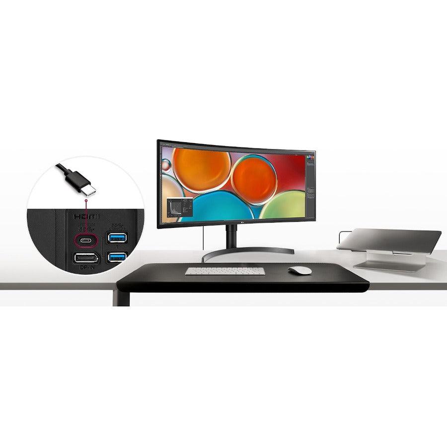 35 Inch Curved Monitor QHD - LG UltraWide VA HDR10 Gaming Display | TecISoft 35BN75C-B