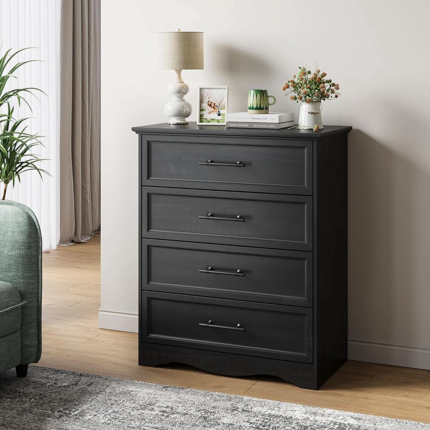 36 Inch Dresser With USB Charging Station Modern Farmhouse