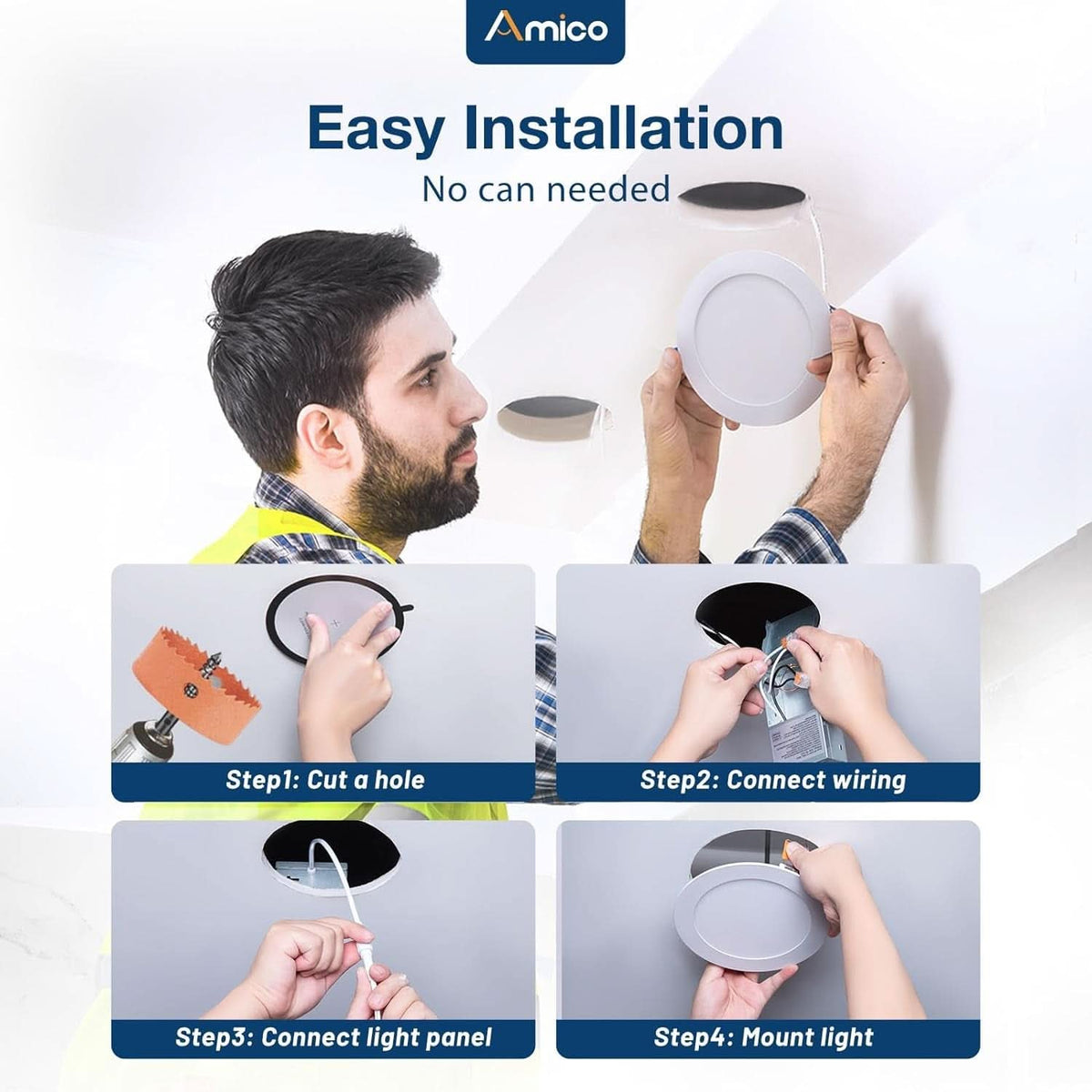 36-Pack Slim 6-Inch LED Recessed Lights With 5 CCT