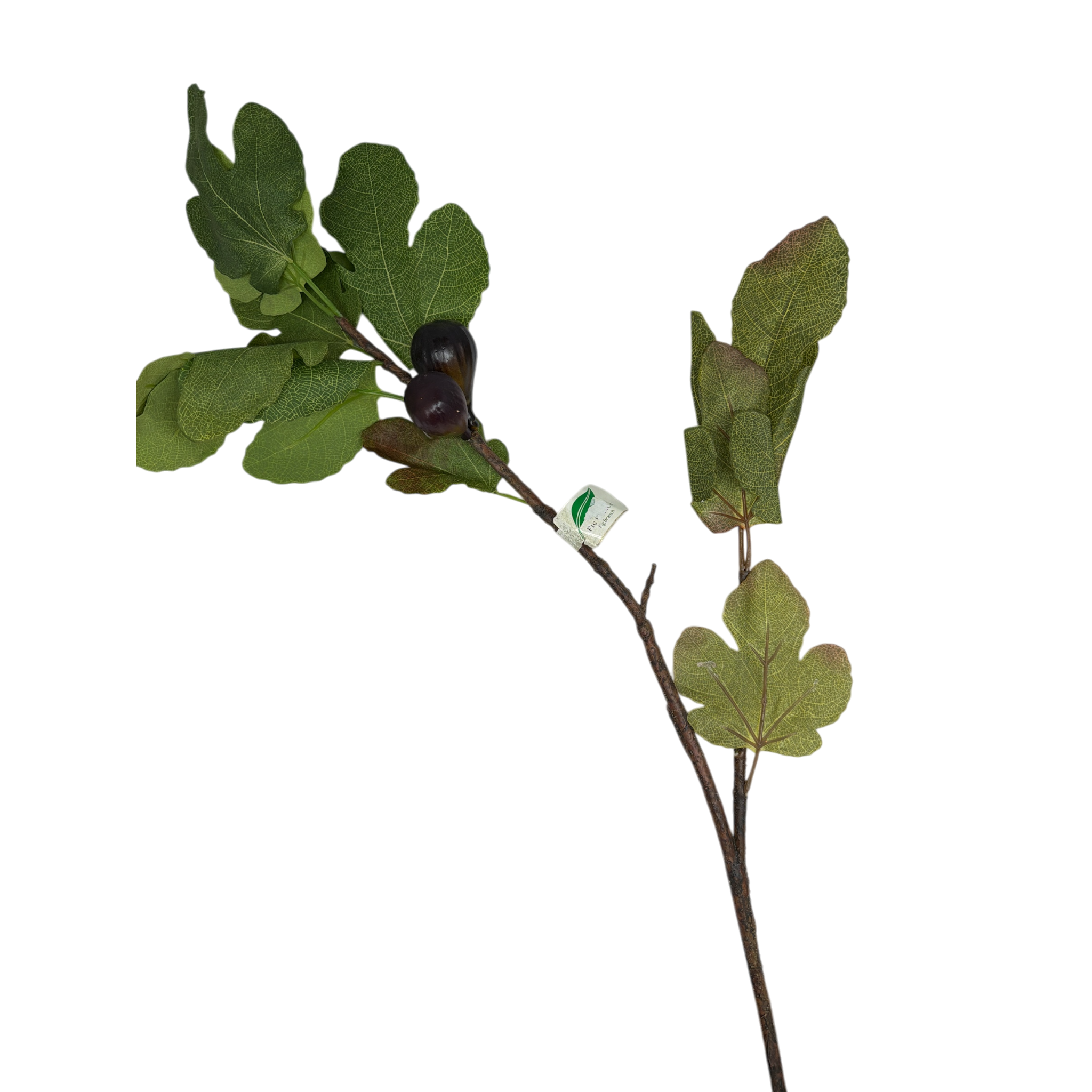 36-inch Faux Mediterranean Fig Branch