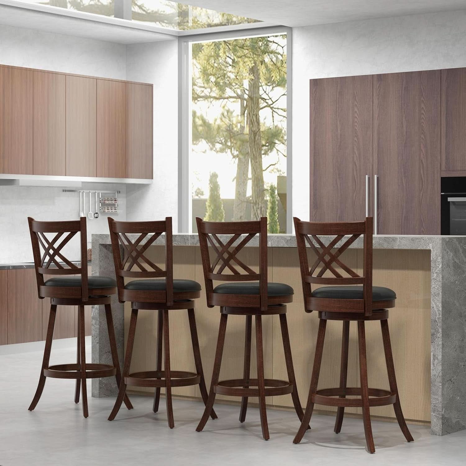 360 Degree Swivel Bar Stools Set of Two