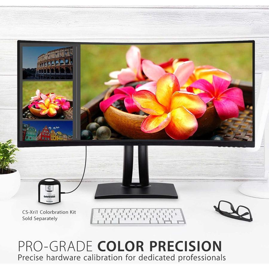 38 Inch Monitor Curved - ViewSonic VP3881a WQHD+ Pantone Validated Professional Display | TecISoft
