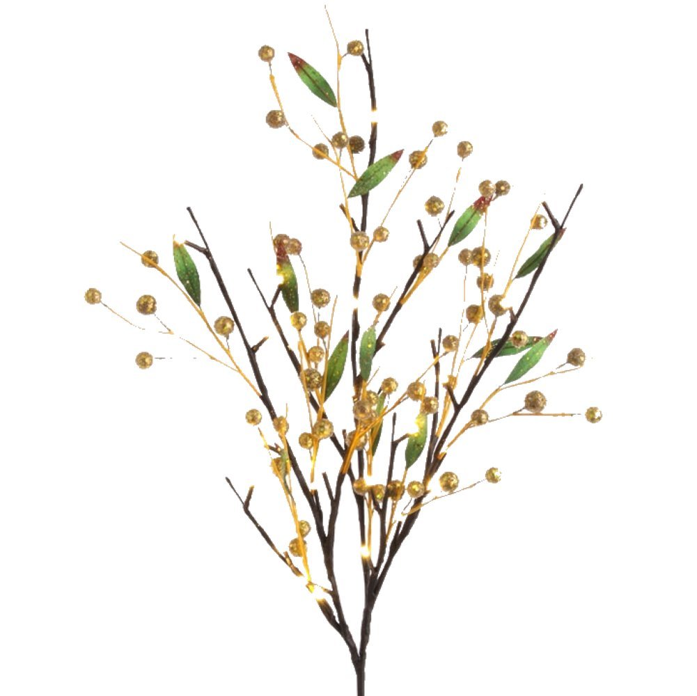 39 Inch Lighted Branch - Gold
