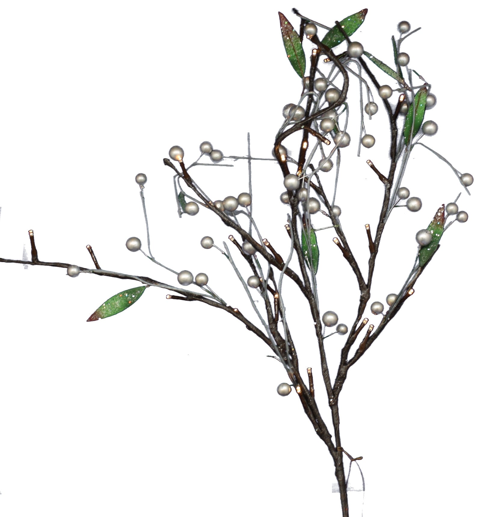 39 Inch Lighted Branch - Silver