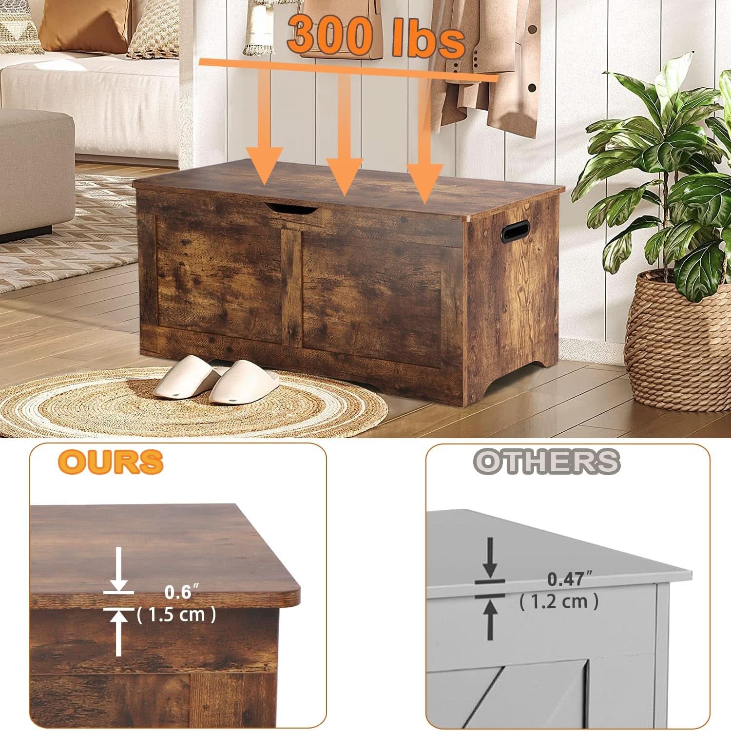39.4 Dimensions Lift Top Toy StorageSolutions Chest