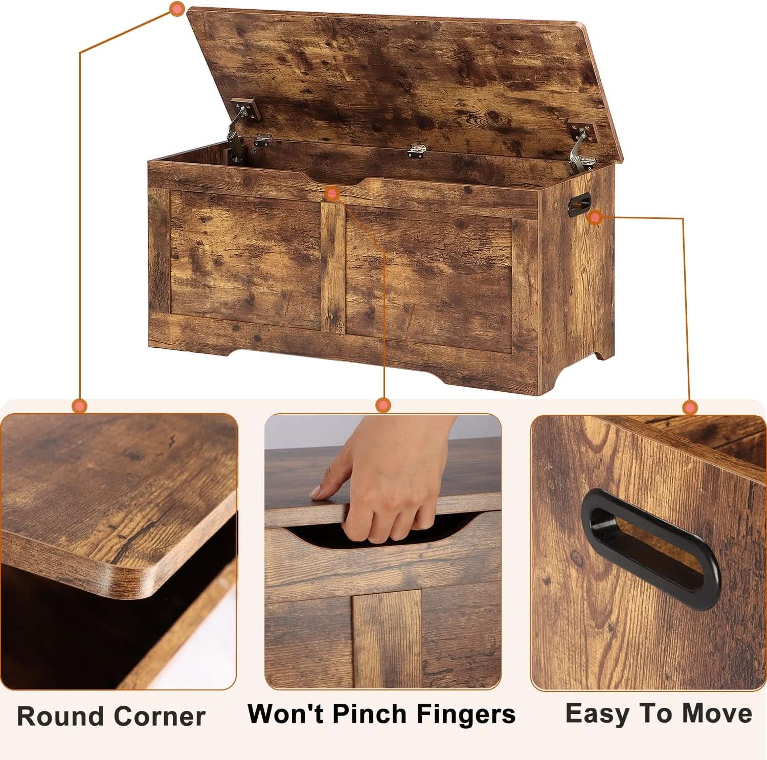 39.4 Dimensions Lift Top Toy StorageSolutions Chest