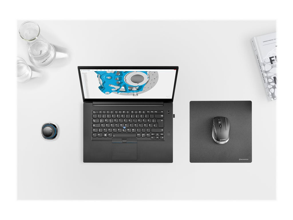 3Dconnexion CadMouse Compact Wireless - Mouse - ergonomic - optical - 7 buttons - wireless, wired - Bluetooth, 2.4 GHz,