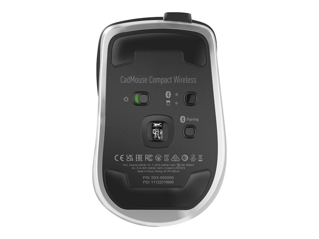 3Dconnexion CadMouse Compact Wireless - Mouse - ergonomic - optical - 7 buttons - wireless, wired - Bluetooth, 2.4 GHz,