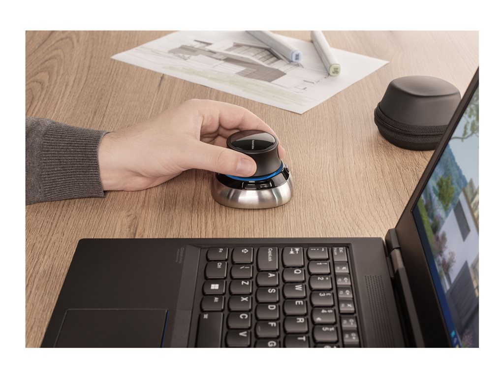 3Dconnexion SpaceMouse Wireless - 3D mouse - 2 buttons - wireless - Bluetooth, 2.4 GHz