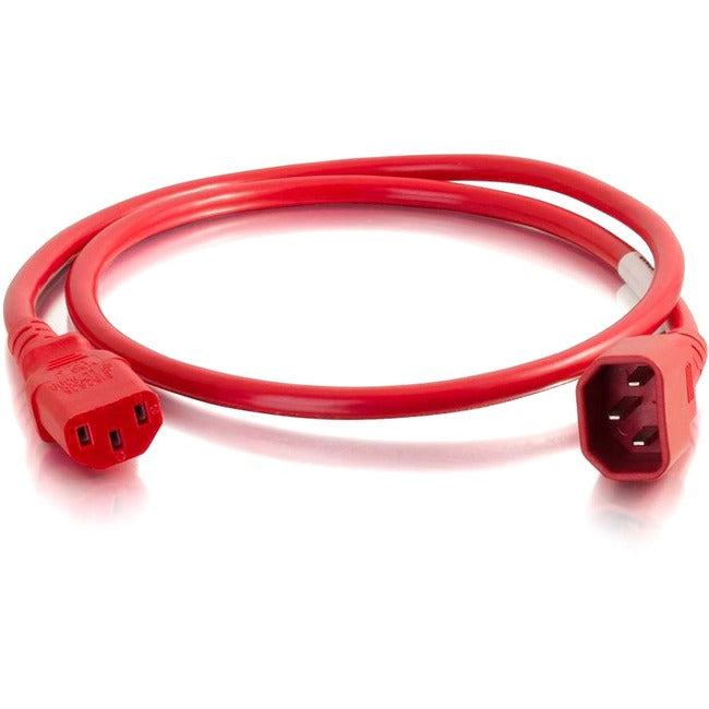 3Ft 18Awg Power Cord (Iec320C14 To Iec320C13) -Red