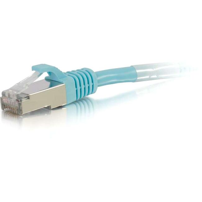 3Ft Cat6A Snagless Shielded (Stp) Network Patch Cable - Aqua