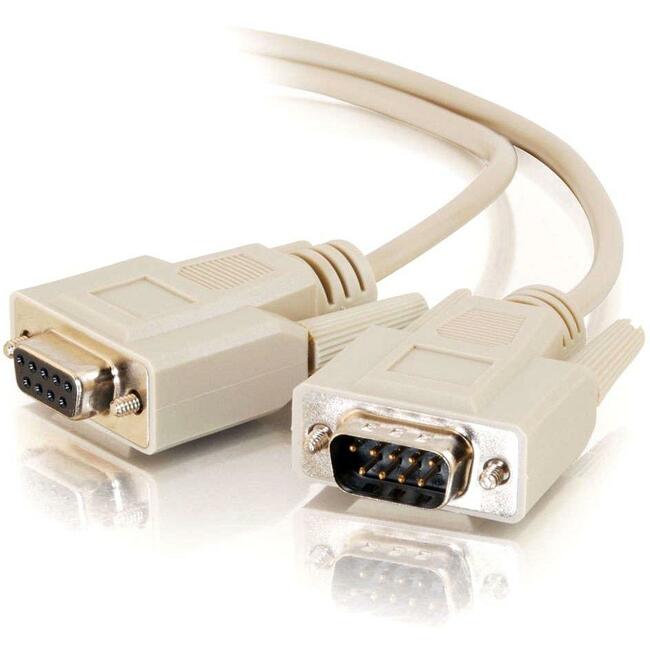 3Ft Db9 M/F Serial Rs232 Extension Cable - Beige