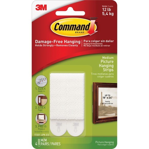 3M Command 17201-4PK-ES Adhesive Picture Strips