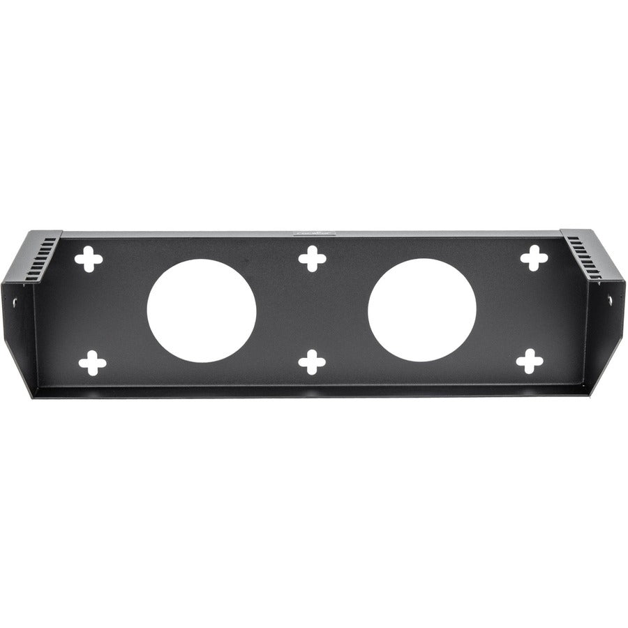3U 19in Steel Vertical Wall Mount Rack Bracket - Fully assembled with cage screws and