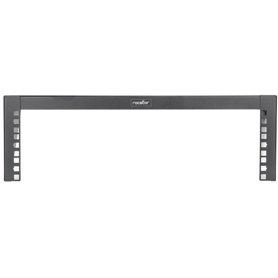 3U 19in Steel Vertical Wall Mount Rack Bracket - Fully assembled with cage screws and