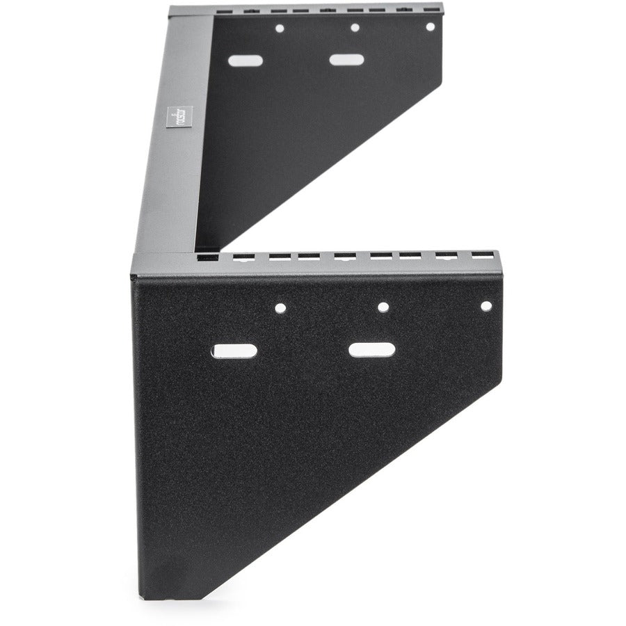 3U 19in Steel Vertical Wall Mount Rack Bracket - Fully assembled with cage screws and