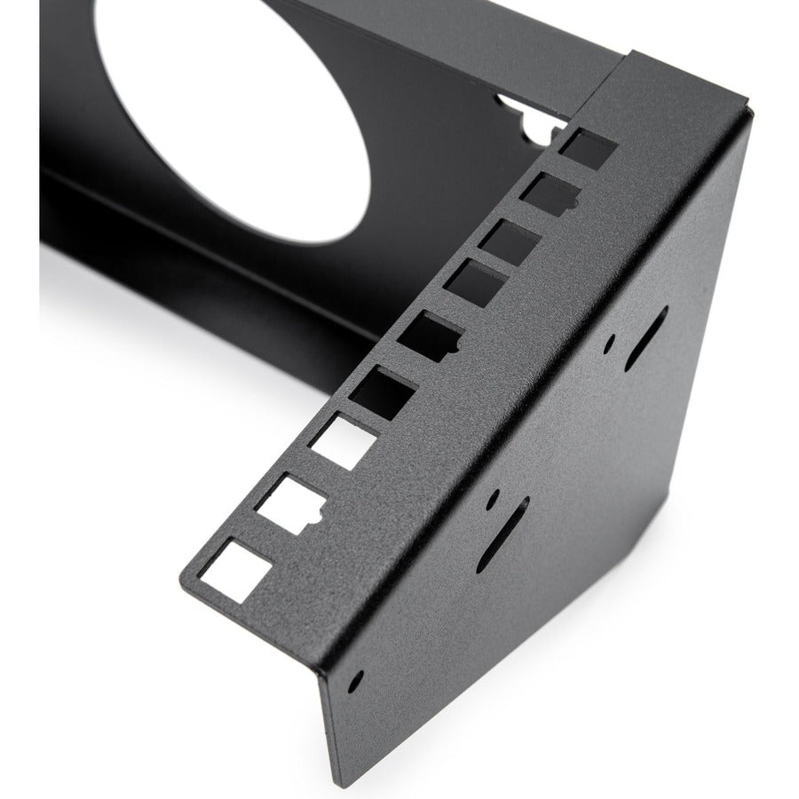 3U 19in Steel Vertical Wall Mount Rack Bracket - Fully assembled with cage screws and