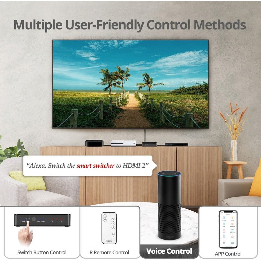 3X1 4K Hdmi 2.0 Switch With Ir & Voice App Control