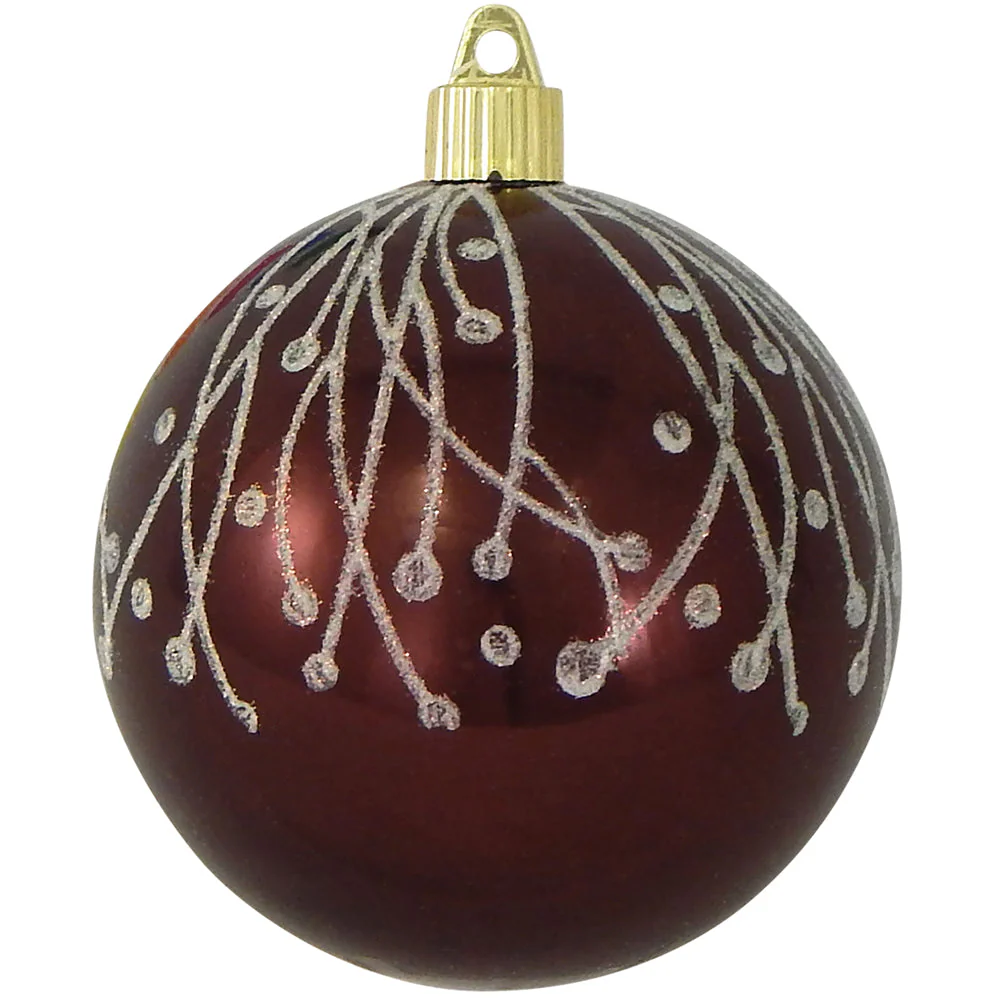 4" (100mm) Commercial Shatterproof Ball Ornament - Hot Java with Wisps