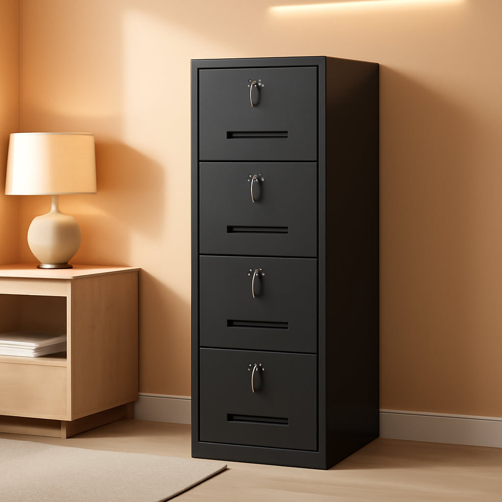 4 Drawer Lockable File Cabinet For A4 Letter Legal Files