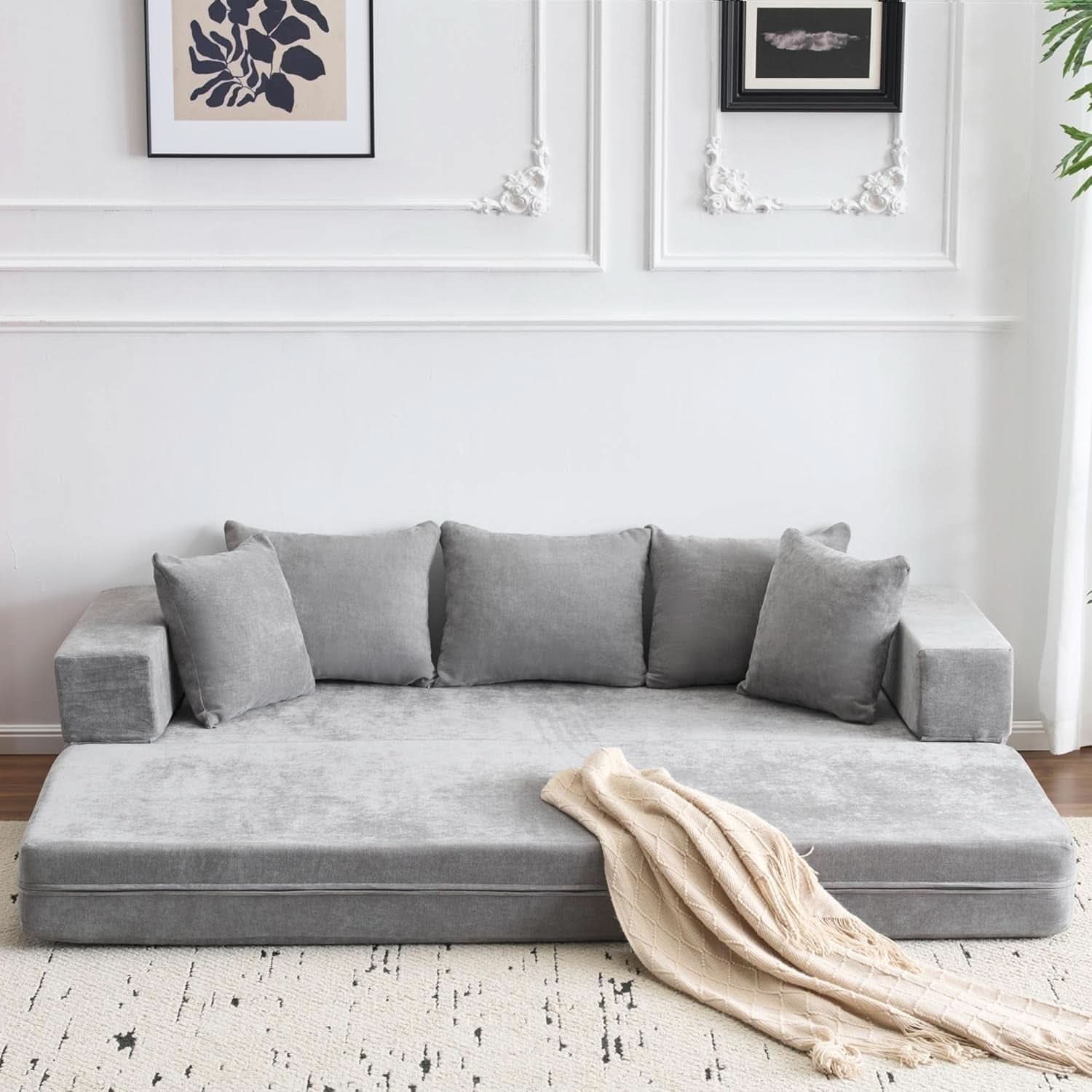 4 In 1 Convertible Folding Sofa Bed With Pillows