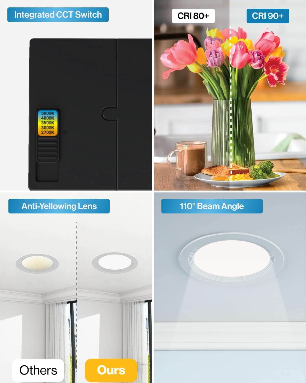 4-Inch Canless LED Recessed Lighting Dimmable 24 Pack