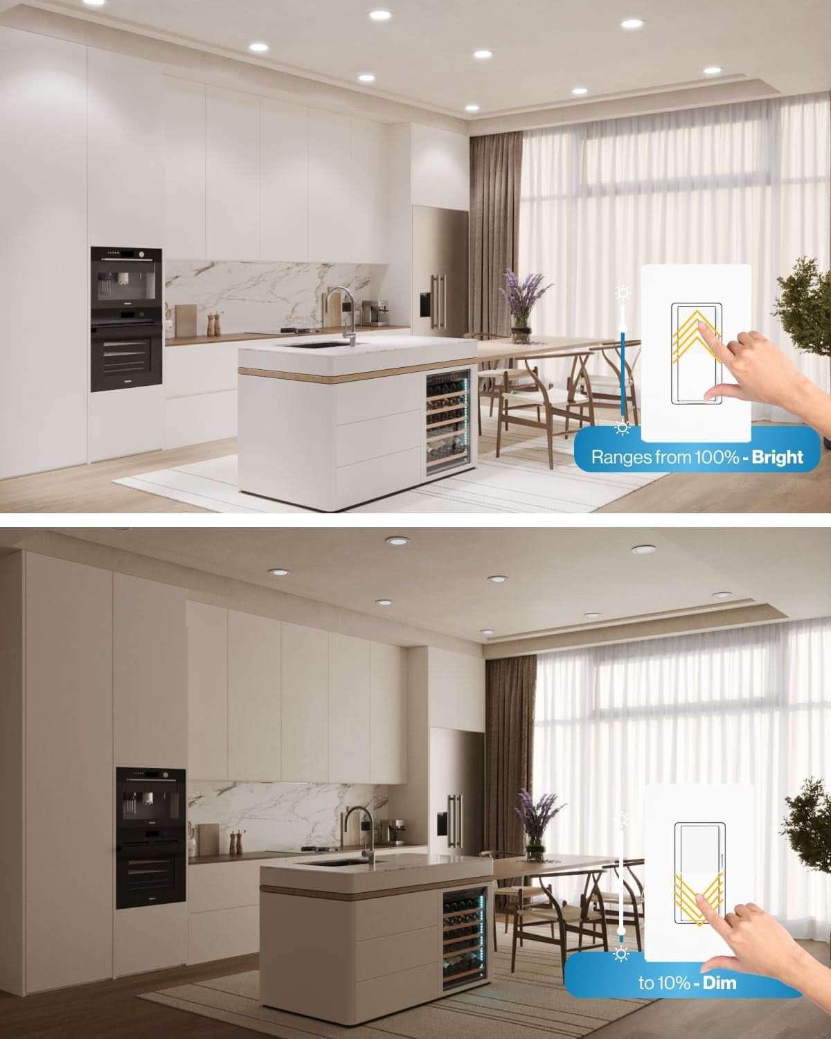 4 Inch Thin Dimmable LED Recessed Light 5000K Daylight