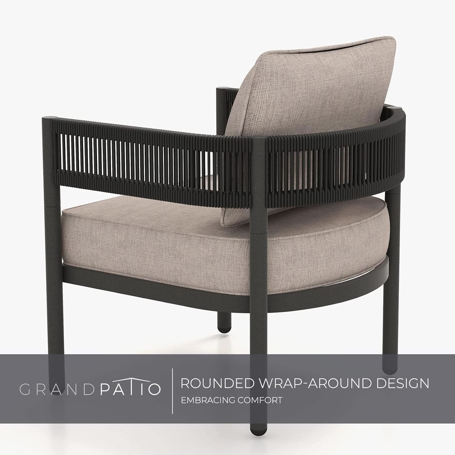 4 Piece Outdoor Wicker Conversation Set With 2 Chairs