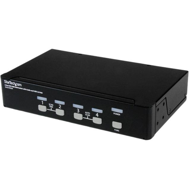 4 Port DVI KVM Switch - StarTech USB Audio Hub TAA | TechSoft SV431DVIUA