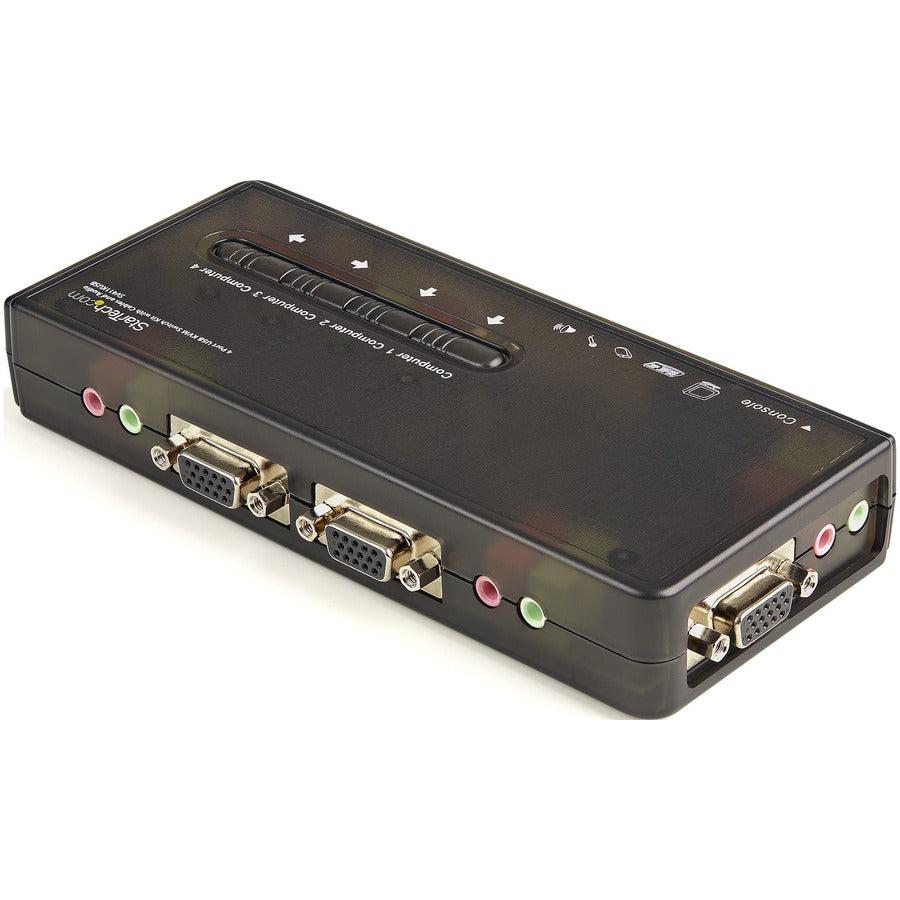 4 Port USB KVM Switch with Cables - Professional Computer Control Solution | StarTech.com SV411KUSB