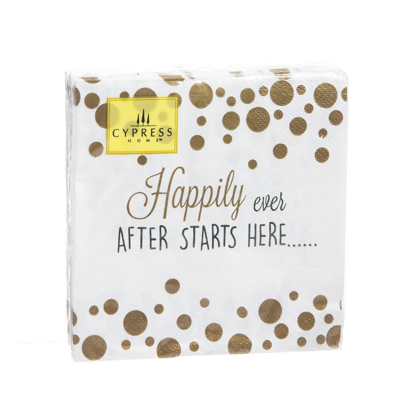 40 Count Cocktail Napkin - Happily Ever After Start Here