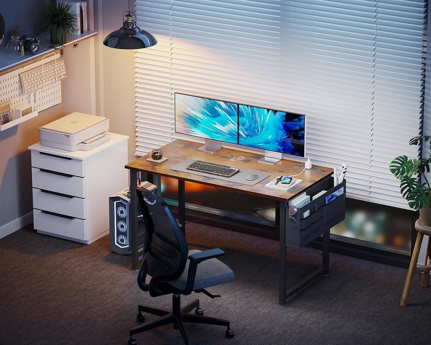 40 Inch Desk With USB Port And Power Outlets For Office